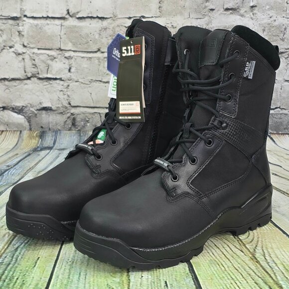 5.11 ATAC 2.0 8" Side Zip Tactical Boots Black Size 10 Waterproof Composite Toe - Picture 2 of 10